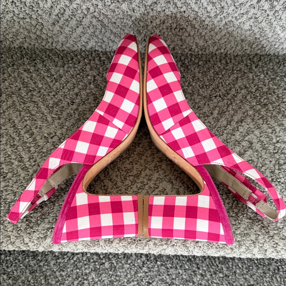 Pink Gingham Slingback Pumps - Women - Picture 4 of 7